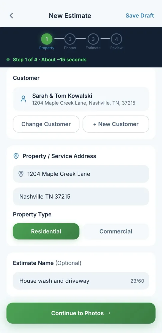 WashQuote app — Set it up